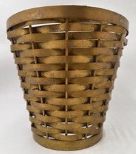 ?? Ancienne corbeille à papier en laiton du milieu du siècle