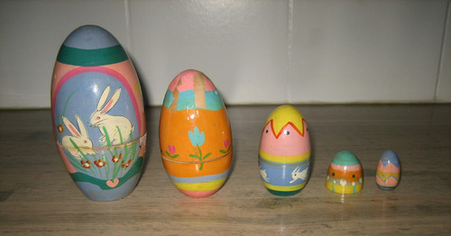 Oeuf bois peint pâque - oeuf, en