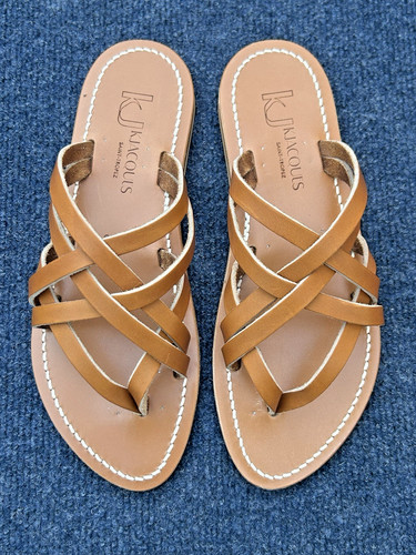 Jacques tan leather - k, strappy