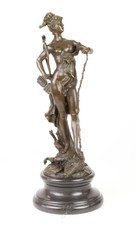9973248-ds Sculpture en Bronze Diana après Victorius 18x19x48cm
