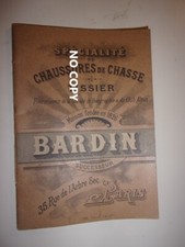 Livret-Tarif TISSIER BARDIN Bottes bottines de chasse - Début XXe- 22 pages