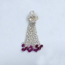 Pendentif rubis rose taillé
