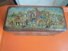 ancienne boîte en tôle lithographiée publicitaire Olibet