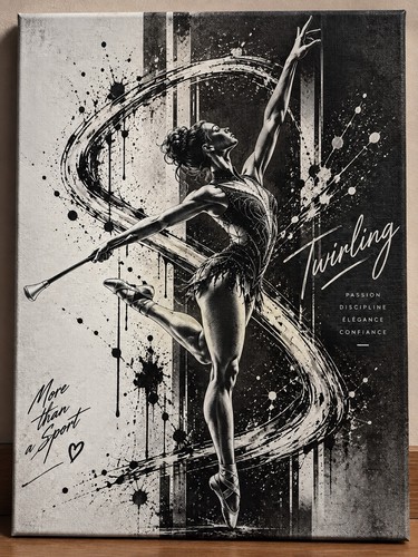Tableau twirling bâton - tableau, 30x40