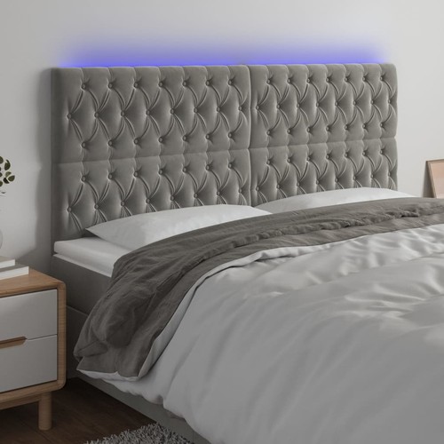 Tête lit led gris - de,