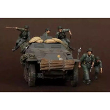 1/35 5 pièces kit maquette résine soldats allemands infanterie sans voiture W...