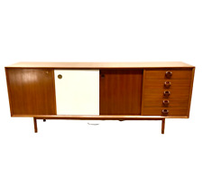 Enfilade Design Scandinave 1960 En Teck, Palissandre Et Laque Mate.