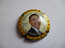 capsule champagne, MIGNON Pierre, Barack Obama, cercle or, contour noir,N°74b