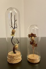 Globes sculpture tête diorama