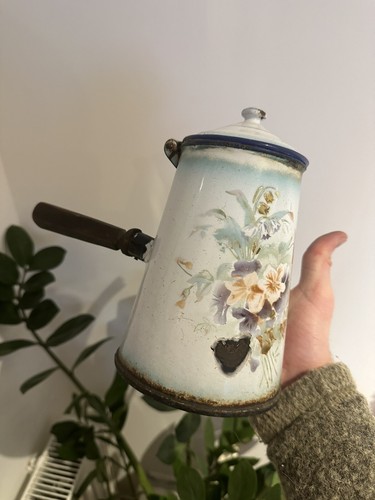 Cafetière émaillée ancienne - cafetière,