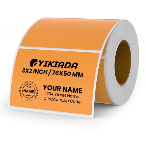 étiquette thermique orange - Étiquette,