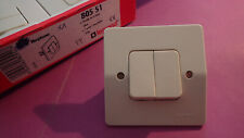 Legrand 80551 ou 805 51 - Double Interrupteur Neptune 2 BLANC ancien + griffes