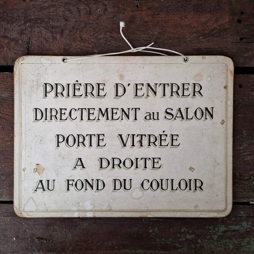 Pancarte ancienne prière - pancarte,
