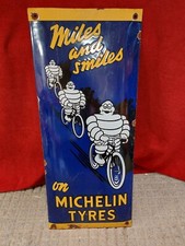 Plaque Émaillée Michelin Tyres 70,5 Cm X 30 Cm