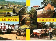 Animaux - Vaches - Pays Basque - Multivues - Pelote Basque - Flamme Postale - CP