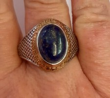 Bague lapilazuli porte bonheur