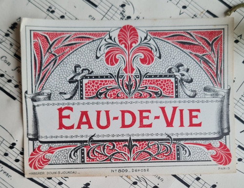Ancienne etiquette pour - ancienne,