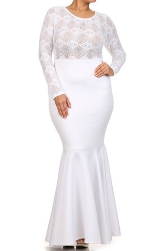 Plus size white - size, lace