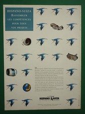 11/1996 PUB HISPANO-SUIZA CIGOGNE INVERSEUR NACELLE ORIGINAL FRENCH AD