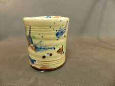 Ancien petit pot type porte stylos en terre vernissée de Savoie poterie savoyard