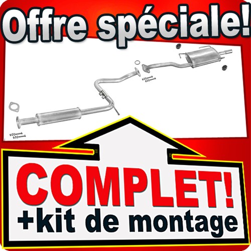 Ligne pot échappement pour - pot,