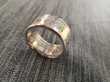  Bague pièce de monnaie 5 Francs Napoléon III en argent (coin ring)