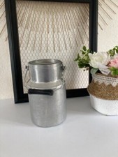 15⚜️ Ancien Pot à Lait Bidon Estampé Le Trèfle en Aluminium Vintage H 24 Cm 3L