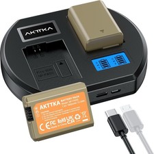 Set 2pz Batterie NP-FW50 1800mAh Et Chargeur de Rapide 10W Usb-C Sony Alpha