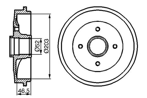 Tambour frein essieu - tambour,