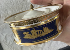 Bel Ancien Encrier Porcelaine