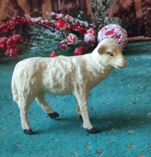 Ancien santon mouton creche - ancien,