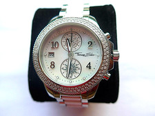 Montre chrono THOMAS SABO neuve bracelet acier et céramique blanche WA0063-210