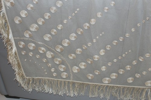 Antique lace silk embroidered - antique,