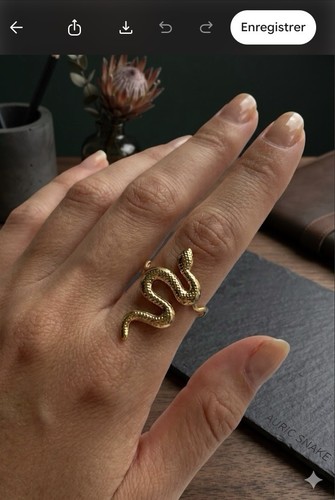 Bague femme dorée - dorée, serpent