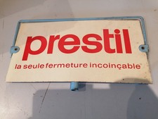 Enseigne À Fixer PRESTIL," La Seule Fermeture Incoinçable ", En Fer