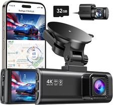 Dashcam Voiture 4K Wi-Fi GPS Avant Arrière 170° Vision Nuit G-Capteur Parking 3.