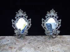 Ancienne paire de miroir avec chandelier objet ancien , Antique mirror with