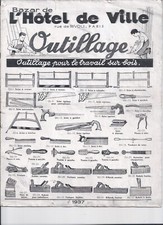 Catalogue Bazar de l'Hotel de Ville Outillage 1937 BHV Bricolage mécanique