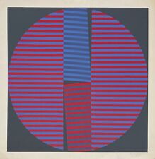 TORRES AGÜEROS - Sérigraphie signée composition cinétique K 1972 op art