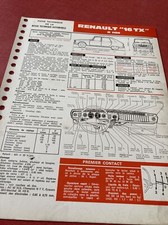 Fiche technique automobile Renault 16 R16 TX R1156 édition de 1974 RTA R16TX