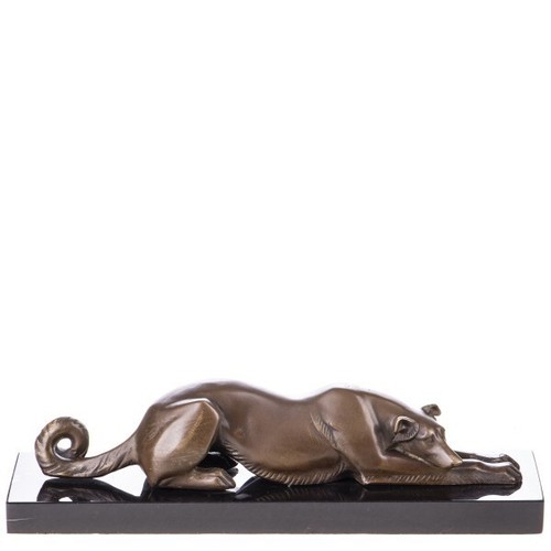 Sculpture bronze lévrier - sculpture, en