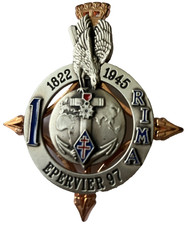INSIGNE MILITAIRE OPEX / T.D.M. : " 1°R.I.Ma EPERVIER 97 " BALME SAUMUR 1 EP.