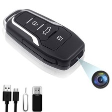 64GB Mini Caméra Clé de Voiture, Petite Caméra Vidéo HD 1080P Portable Mini Cam
