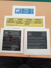 Autocollant sticker lots de 4 pour Renault 19 r19 baccara