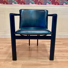 FAUTEUIL CUIR ET MÉTAL "LEOLUX".