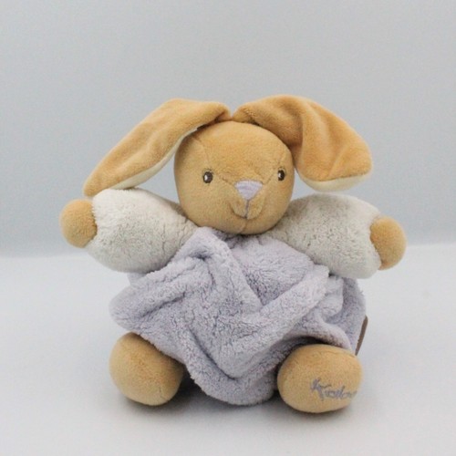 Doudou lapin plume blanc - , mauve