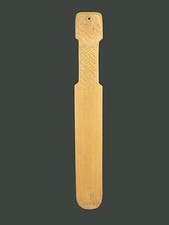  COUTEAU DE CHALEUR pour pansage du CHEVAL, Mongolie, bois, horse sweat scraper