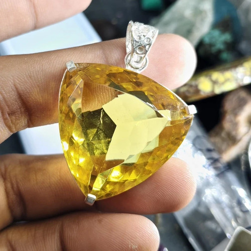 Pendentif gemme topaze - pendentif,