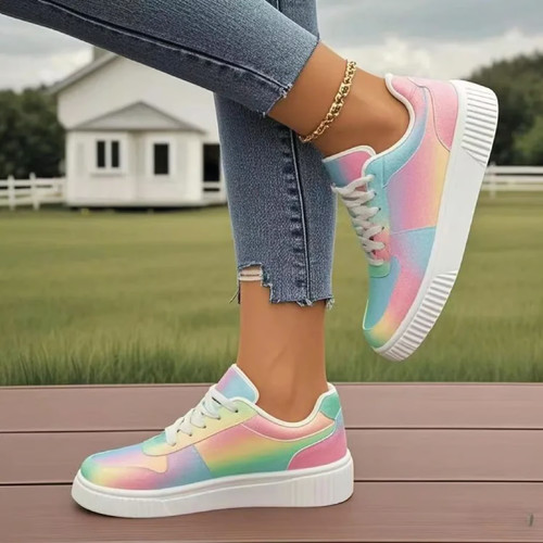 Baskets arc en - baskets, arc-en-ciel