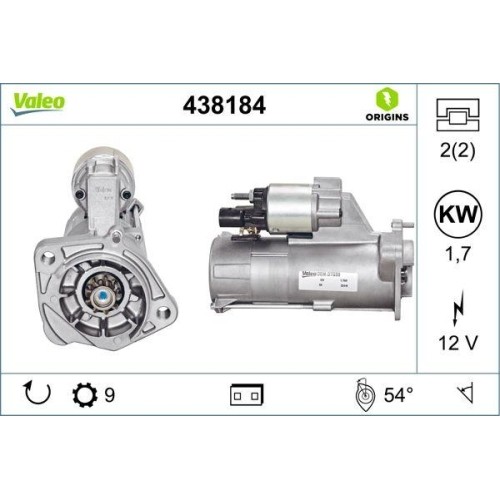 Démarreur valeo 438184 - démarreur,